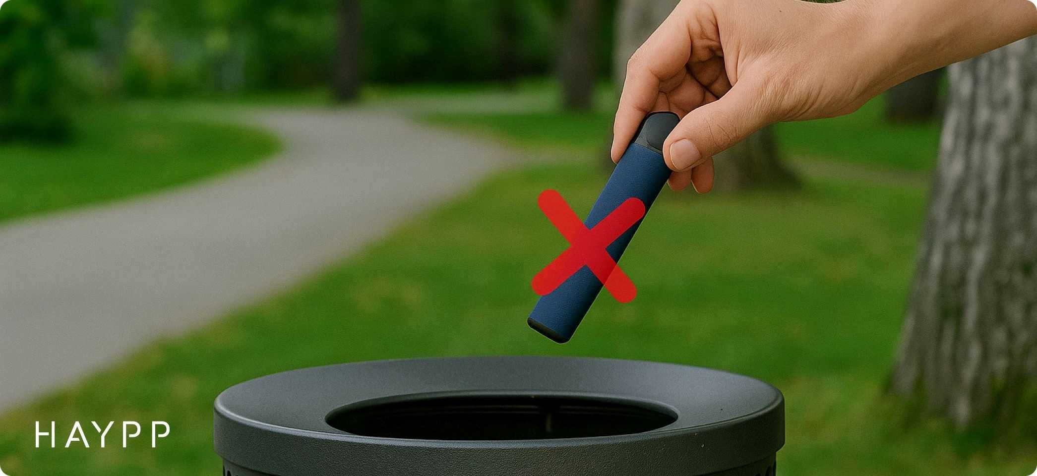 återvinna engångs vape