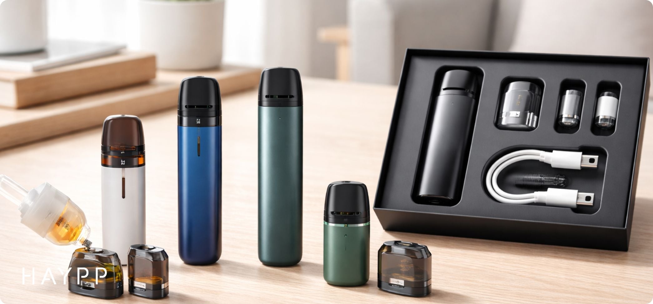 olika podsystem, podkit och laddbara vapes 