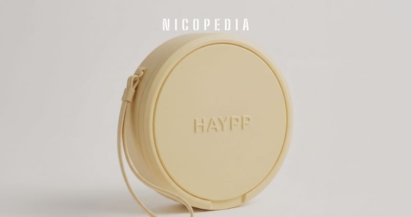 En vitt snus dosa som går att ha som väska - Haypp lanserar väska