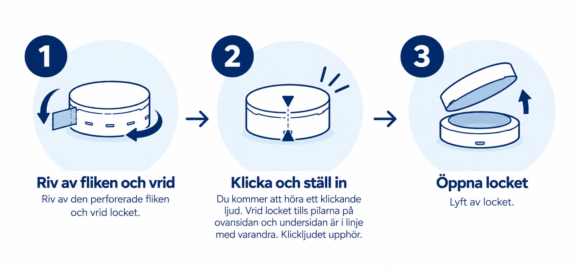 Steg för steg hur man öppnar barnsäkra snusdosor