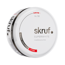 Skruf Superwhite No.58 Nordic Liquorice Xtra Strong