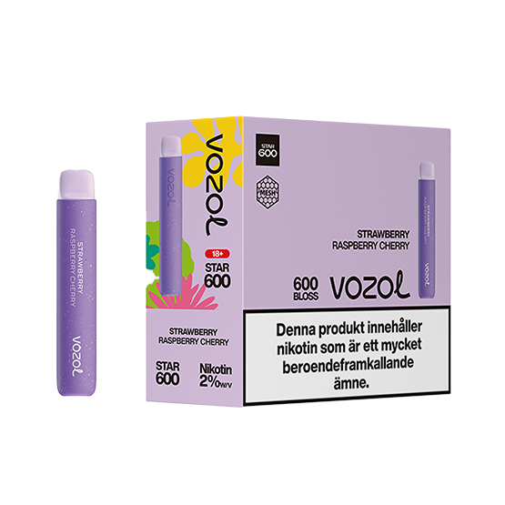 Vozol 600 Strawberry Raspberry Cherry