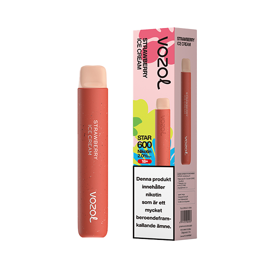 Vozol 600 Strawberry Ice Cream