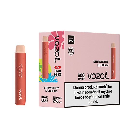Vozol 600 Strawberry Ice Cream