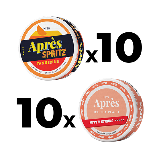 Après 10 Tangerine Spritz Normal & 10 Ice tea Peach Hyper Strong Mixpack