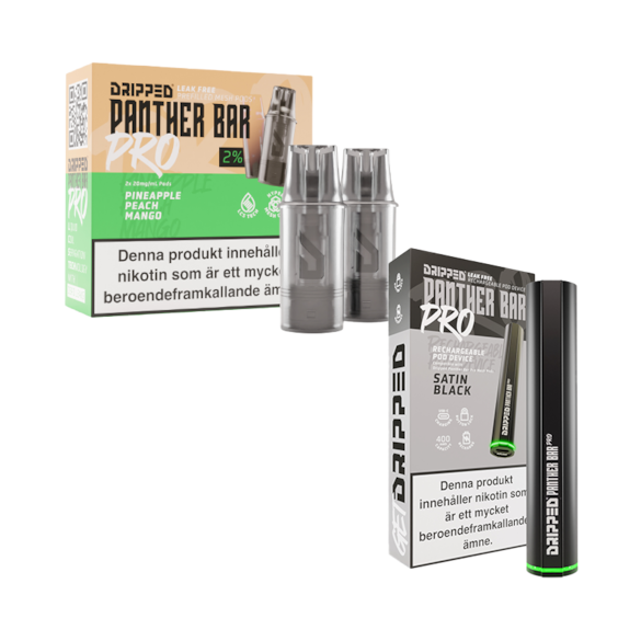 Dripped Panther Bar Pro Pod Kit Pineapple Peach Mango