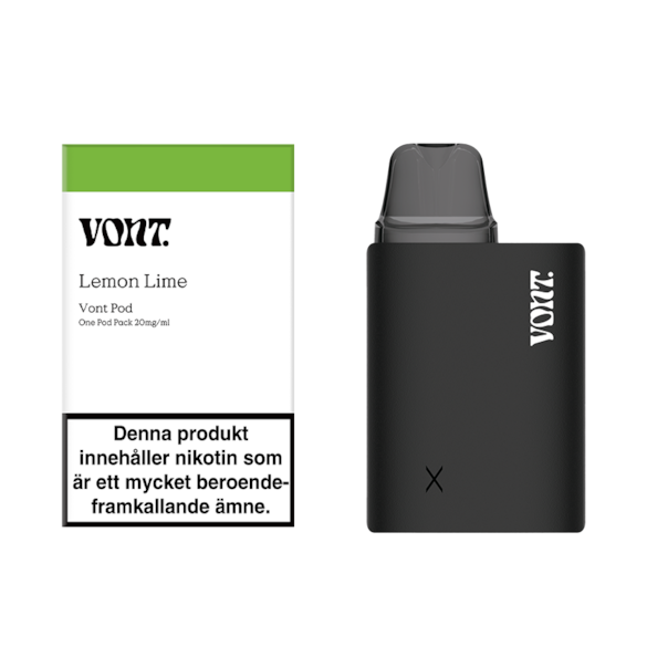 Vont Pod Device Cube Black + Vont Pod Lemon Lime 20mg