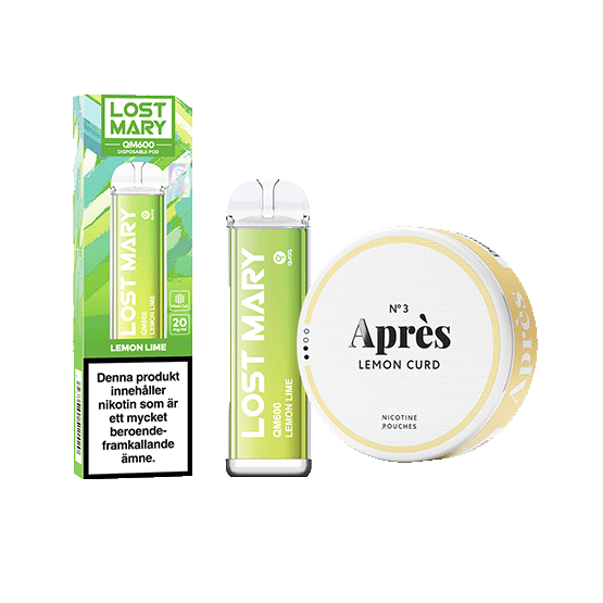 Lost Mary Qm600 Lemon Lime 20mg + No.3 Après Lemon Curd