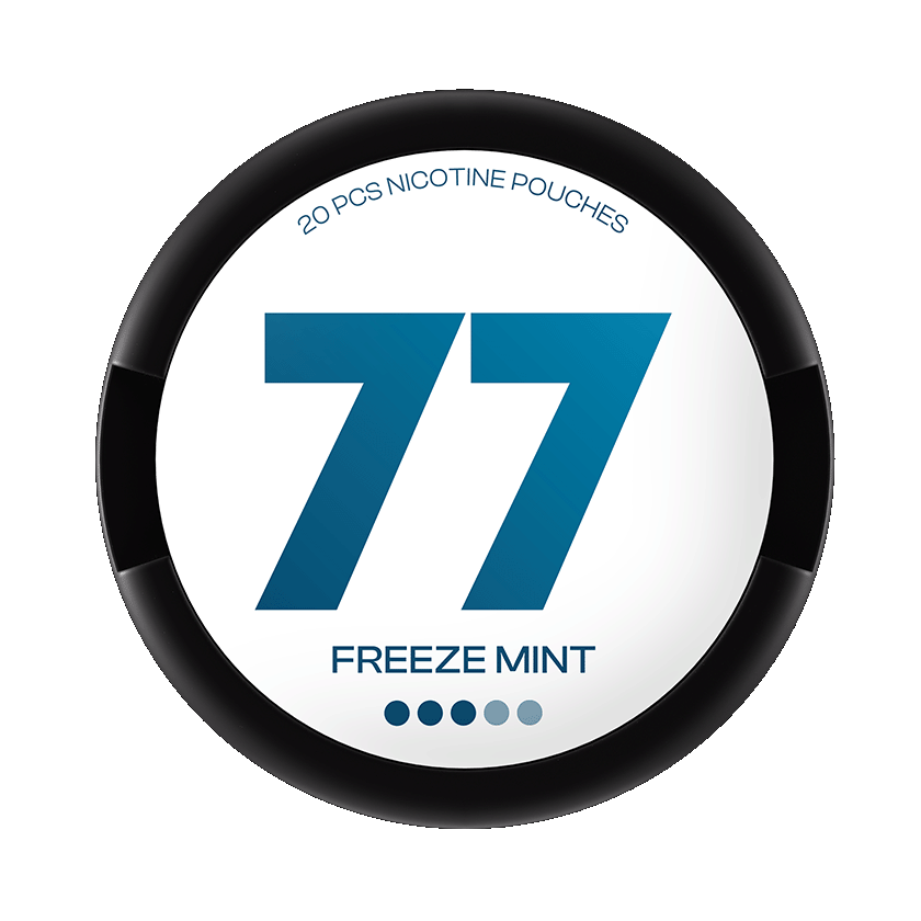77 77 Nicotine Pouches Freeze Mint Strong – nikotinpåsar