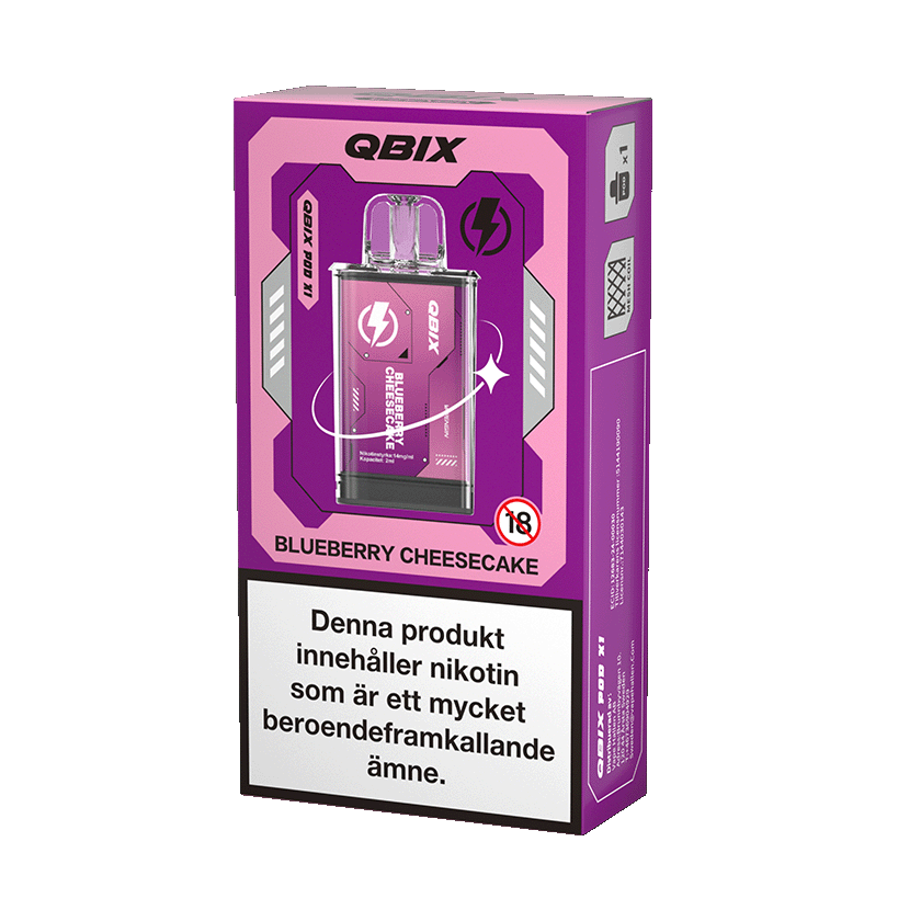 Kp QBIX Pod Blueberry Cheesecake frn 50,89kr/st