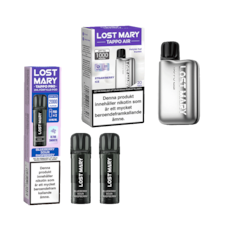 Lost Mary Tappo Air Startkit + Blueberry Sour Raspberry Pods