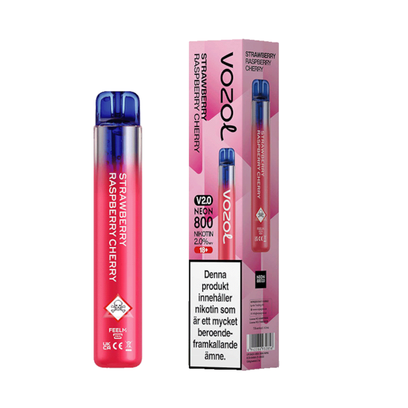 Vozol Neon 800 2.0 Strawberry Raspberry Cherry