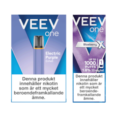 VEEV ONE Electric Purple Device + Pod Blueberry Extra Line